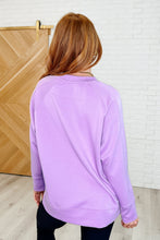 Load image into Gallery viewer, It's The Little Things Relaxed Scuba Pullover in Lavender