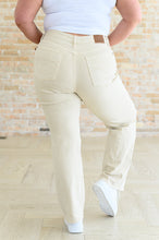 Load image into Gallery viewer, Selena High Rise Distressed 90's Straight Jeans in Bone