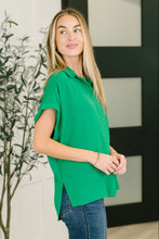 Load image into Gallery viewer, Keep Up Collared Button Down in Green