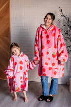 Load image into Gallery viewer, Oversized Blanket Hoodie in Strawberry