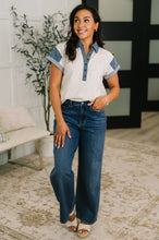 Load image into Gallery viewer, Knowing Me Collared Henley Top