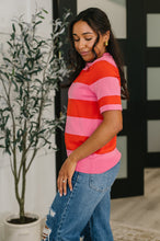 Load image into Gallery viewer, Known for a While Knit Blouse in Pink and Red