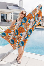 Load image into Gallery viewer, Luxury Beach Towel in Block Floral