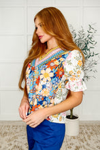 Load image into Gallery viewer, Less Concerned V-Neck Floral Blouse