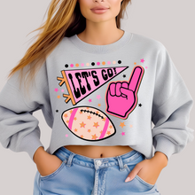 Load image into Gallery viewer, Let's Go Pennant in Grey Sweatshirt