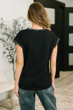 Load image into Gallery viewer, Little Details Trim Detail Top in Black