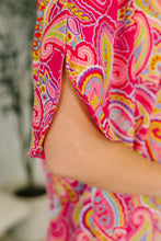 Load image into Gallery viewer, Lizzy Breeze Top in Hot Pink Paisley