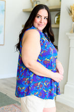 Load image into Gallery viewer, Lizzy Tank Top in Royal and Red Abstract