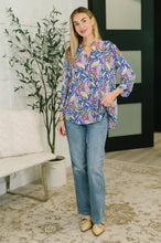 Load image into Gallery viewer, Lizzy Top in Royal Blue Paisley