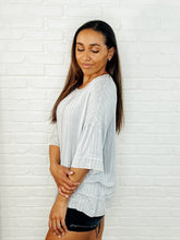 Load image into Gallery viewer, Loosely Speaking Oversized Basic Top in Lt Grey