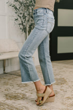 Load image into Gallery viewer, Mckaylee Mid Rise Kick Flare Jeans with Frayed Hem