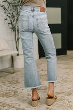 Load image into Gallery viewer, Mckaylee Mid Rise Kick Flare Jeans with Frayed Hem