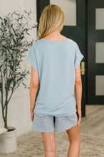 Load image into Gallery viewer, Not So Basic Pocket Tee in Blue