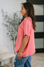 Load image into Gallery viewer, Not That complicated Textured Boxy Tee in Salmon
