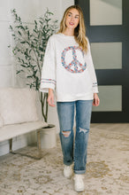 Load image into Gallery viewer, Peace, Love, and Flowers Peace Sign Top