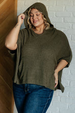 Load image into Gallery viewer, Perfectly Poised Hooded Poncho in Olive