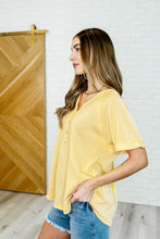 Load image into Gallery viewer, Plain and Sassy V-Neck Tee in Lemonade