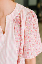 Load image into Gallery viewer, Pretty Prime Bell Sleeve Color Block Blouse