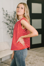 Load image into Gallery viewer, Quite Intimately Striped Muscle Tee in Red