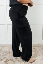 Load image into Gallery viewer, Race to Relax Cargo Pants in Black