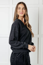 Load image into Gallery viewer, Rep Ready Mineral Wash French Terry Pullover in Black