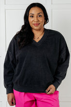 Load image into Gallery viewer, Rep Ready Mineral Wash French Terry Pullover in Black