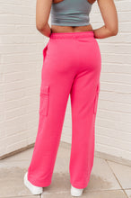 Load image into Gallery viewer, Run, Don't Walk Cargo Sweatpants in Flamingo Pink