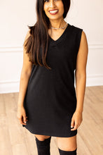 Load image into Gallery viewer, Bare Elegance Black Sleeveless Sweater Dress