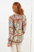 Load image into Gallery viewer, Show and Tell Mixed Print Peasant Blouse