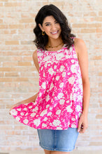 Load image into Gallery viewer, Silly Love Songs Floral Tank in Hot Pink