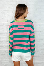 Load image into Gallery viewer, Stars On Stripes Patchwork Striped Sweatshirt