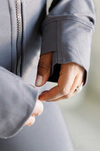 Load image into Gallery viewer, Staying Swift Activewear Jacket in Titanium