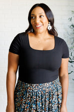 Load image into Gallery viewer, They're Not Like Us Square Neck Bodysuit in Black