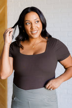 Load image into Gallery viewer, They're Not Like Us Square Neck Bodysuit in Espresso
