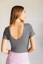 Load image into Gallery viewer, They're Not Like Us Square Neck Bodysuit in Titanium