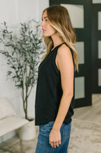 Load image into Gallery viewer, Thread Theory Round Neck Tank in Black