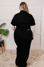 Load image into Gallery viewer, Tilda Short Sleeve Control Top Denim Jumpsuit