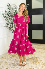 Load image into Gallery viewer, Twirl in Bloom Square Neck Dress in Hot Pink