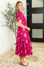 Load image into Gallery viewer, Twirl in Bloom Square Neck Dress in Hot Pink