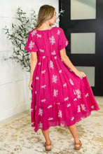 Load image into Gallery viewer, Twirl in Bloom Square Neck Dress in Hot Pink