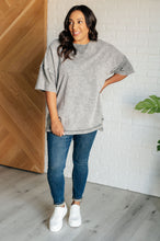 Load image into Gallery viewer, Unbothered Mineral Wash Top in Grey