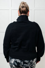 Load image into Gallery viewer, Under Her Spell Half Zip Pullover in Black