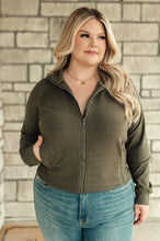 Load image into Gallery viewer, Where Are You Zip Up Jacket in Olive