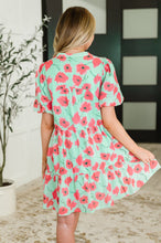 Load image into Gallery viewer, Wildflower Waltz Gathered Tier Dress in Mint