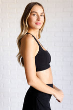 Load image into Gallery viewer, Working Out My Ego Cross Back Sports Bra in Black