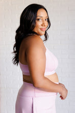 Load image into Gallery viewer, Working Out My Ego Cross Back Sports Bra in Mauve Peony