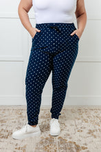 Load image into Gallery viewer, Your New Favorite Joggers in White Polka Dot