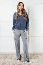 Load image into Gallery viewer, Rep Ready Mineral Wash French Terry Pullover in Blue