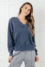 Load image into Gallery viewer, Rep Ready Mineral Wash French Terry Pullover in Blue
