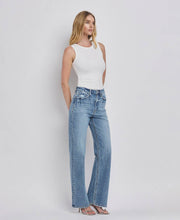 Load image into Gallery viewer, 90'S SUPER HIGH RISE MEDIUM WASH WIDE JEANS